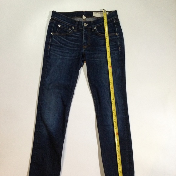 Rag And Bone Women’s Size 24 Skinny Jeans in Classic Rise In Dark Blue - Picture 9 of 10